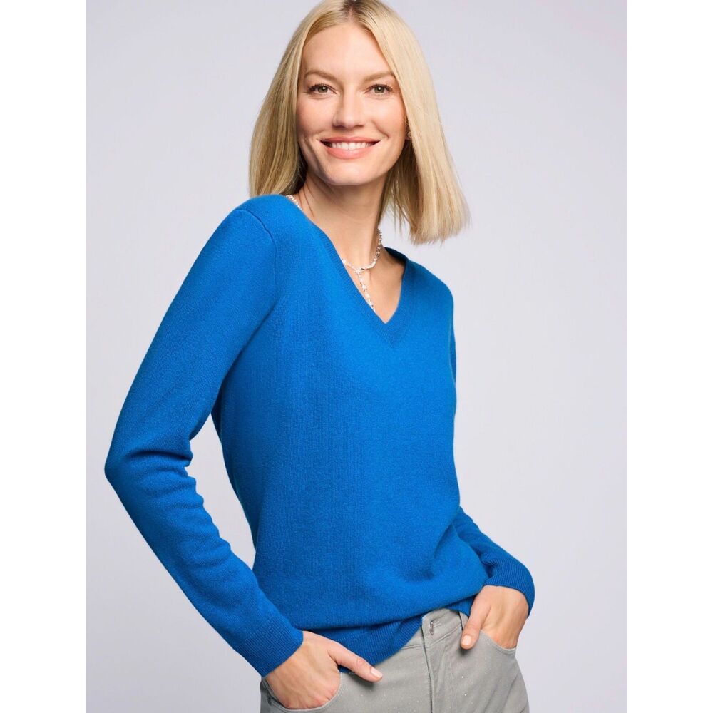 TALBOTS 100% Cashmere V-Neck Sweater, LP